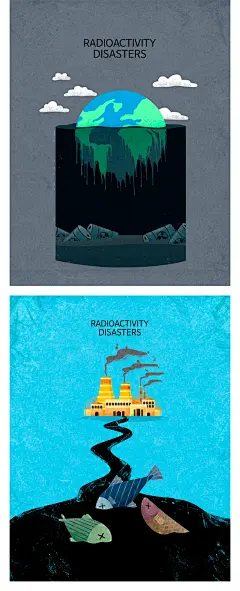 环境污染重工业化学核泄漏污染油桶工业警示插画海报PSD设计素材-淘宝网
