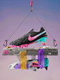 3D c4d cinema4d color Digital Art  Nike octane Render Product Rendering shoes