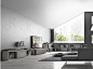 Sectional lacquered wooden storage wall CrossART - 532 - Presotto Industrie Mobili