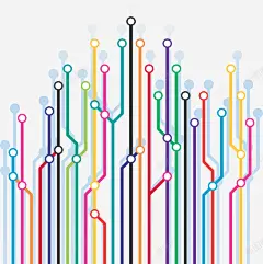 卡通地铁线路图装饰 页面网页 平面电商 创意素材