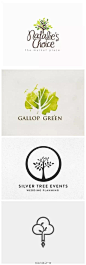 以“树”为元素的logo设计，树代表着绿色、环保，或者和品牌本身的寓意及文化相关。看看设计师们都是怎么从树中提炼转化的