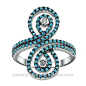 Fashion Jewelry Tiny Pave CZ Cubic Zirconia Turquoise Rings for Women((Turquoise) 11ZSR4687@北坤人素材