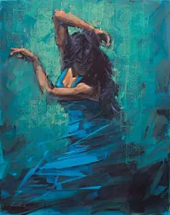 英国艺术家 Jamel Akib ​​​​个性人物绘画，鲜明色彩对比，给人以强烈的色彩冲击感！ ​​​