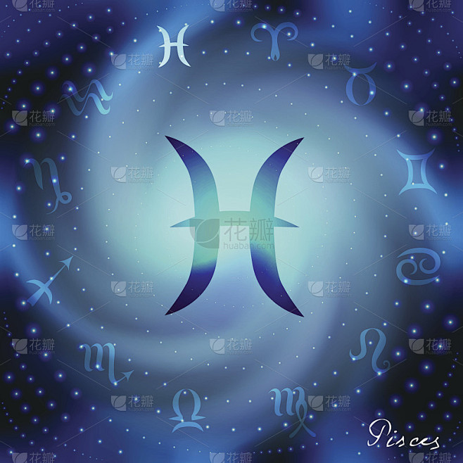 双鱼座星座的空间螺旋