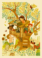 Our House In the Woods Art Print by Teagan White
我是柜柜，我的微信号：chihuoguigui