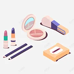 25d化妆品立体插画矢量图 免抠png 设计图片 免费下载 页面网页 平面电商 创意素材
