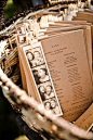 Rustic Wedding Inspiration for Reception - Attached a fun film strip photo to your wedding program.: 