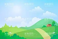 矢量春天背景   - 源文件下载【酷图网】矢量春天背景,春天风景壁纸,春天壁纸,绿色背景,大自然,清新,景色,自然季节,春季,四季,插图,卡通,风景地形,