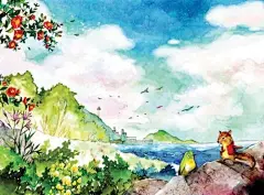 来自网络整理的一组，署名为@icewings 的唯美插画作品，用水粉的艳丽色彩表现了作者丰富的想象力，画面充满了童趣、浪漫，非常值得欣赏哦，希望你会喜欢。

