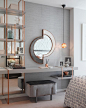 307 Beğenme, 11 Yorum - Instagram'da Rachel Winham Interior Design (@rachelwinhaminteriordesign): "We used copper & grey tones for this stunning dressing area in the master bedroom at our Riverside…"