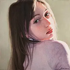 每日插画推荐 水彩人像。via：Dons_ ​​​​