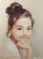【彩铅画作品 —— 小女孩】_拾零集 _人物类采下来 #率叶插件，让花瓣网更好用#