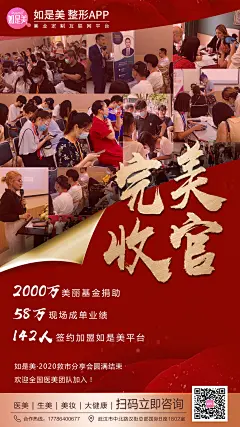 如是美救市分享会 
历时28天⏱ 完美收官 
2000万美丽基金捐助
58万现场成单业绩
142人签约加盟
•新模式•新趋势•新机遇
全新医美模式震撼开启
如是美专业定制你的美❗️❗️