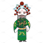 手绘-高甲戏Q版人物贴纸8