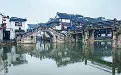 浙江西塘古镇图片优美风景图片电脑壁纸