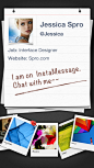 InstaMessage app界面设计欣赏,更多手机界面欣赏http://woofeng.cn/mobile/