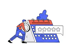 运营插画 | 图源免费EPS文件 |Flat vector illustration of business people operating work scene

