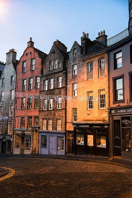 鹅卵石街，爱丁堡，苏格兰