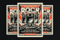 复古设计风格摇滚音乐会传单PSD海报模板素材下载 Retro Rock Concert