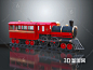 复古火车头3D模型