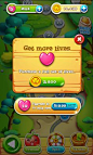Garden Mania 2 by Ezjoy - Shop Lives  - Match 3 Game - iOS Game - Android Game - UI - Game Interface - Game HUD - Game Art