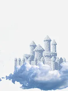 城堡png免抠素材_新图网 https://ixintu.com 冰雪 蓝色 白色 建筑