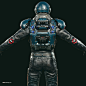 The sci-fi flying suit, Mohammad H. Attaran : This is my first experience with developing low-poly character model. I was amazed with the amount of details can be transferred by the normal map. I created the base concept in zbrush using dynamesh. Then dev