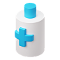 Sanitizer Bottle 3D Illustration