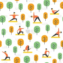 瑜伽,人,公园,式样,自然,季节,男人,姿态优美,壁纸,性格