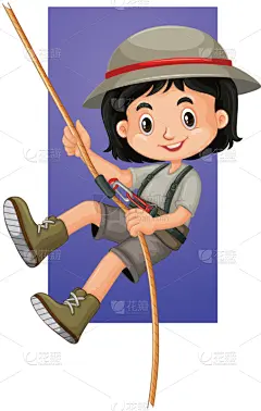 女孩,爬绳,幸福,可爱的,创造力,人,绳子,女人,艺术,设计