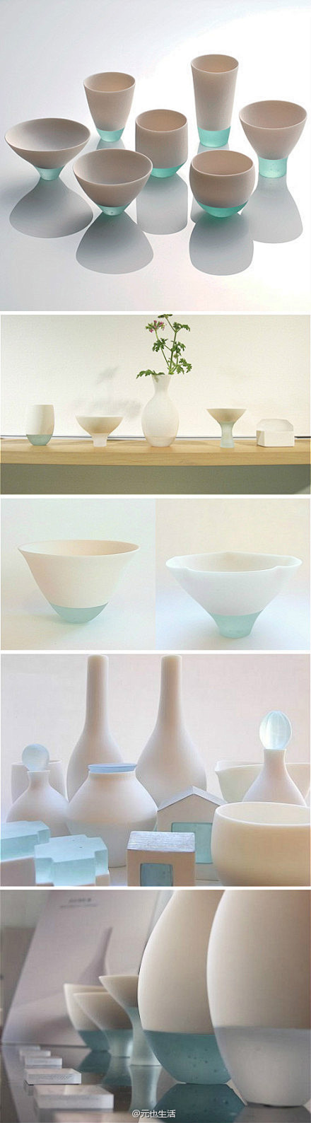 亮面瓷器&半透明玻璃，来自日本设计师田中...