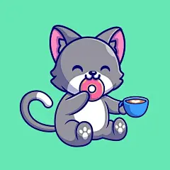 可爱的小猫咪卡通插画矢量图设计素材