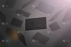 黑色的空白名片掉了下来