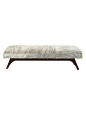 Hair on Hide Alex Bench with Walnut Base by Hewson at Gilt