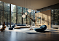 midjourney hotel restaurant architecture visualization archviz indoor furniture concept