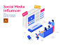 各大社会行业公众影响力矢量概念插图素材（第二辑）Social Media Influencer Vol 2-UI 素材-@美工云(meigongyun.com)