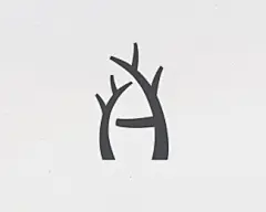 字母A 树枝  LOGO