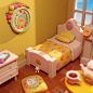 Easter Room, Marcela Rodriguez : Easter scene inspired by Animal Crossing