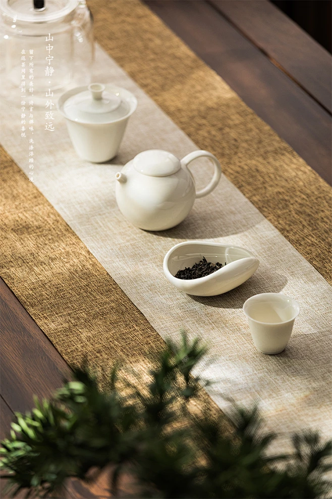 茶间｜茶荷白瓷赏茶禅意陶瓷茶道配件茶具茶碟复古茶勺套装投茶器-淘宝网-花瓣网
