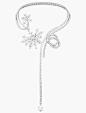 Flocons Précieux 钻石白金项链，by Van Cleef & Arpels