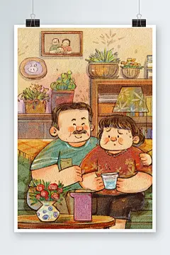 怀旧复古妇女手绘插画设计