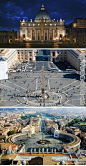 [意大利 梵蒂冈] 梵蒂冈（Città del Vaticano）是世界上最小的国家,也是世界上人口最少的国家。位于意大利罗马城西北角的梵蒂冈高地上,四面都与意大利接壤，是一个“国中国”。领土包括圣彼得广场、圣彼得大教堂、梵蒂冈宫和梵蒂冈博物馆等。国土大致呈三角形，除位于城东南的圣彼得广场外,国界以梵蒂冈古城墙为标志