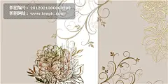 芳华锦绣跨页婚纱模板3#芳华锦绣##跨页##婚纱模板##花卉##藤蔓##线描##创意##排版#