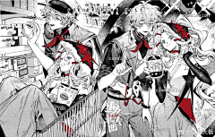 又双叒叕左采集到线稿-线-漫画-黑白