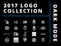 2017 Logo Collection - Dark Mode : My 2017 Logo Collection - I decided to present them in a "Dark Mode" to show how well they work in dark backgrounds. If you want to check my work in full color, check my Instagram.