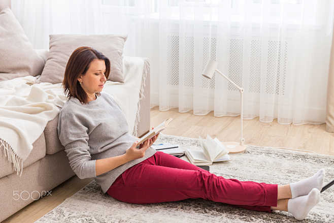 Young woman relaxing...