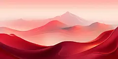 八一建军节红色大气飘带起伏山脉山川渐变红背景壁纸创意