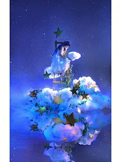 “坠入梵高的星月夜里。”治愈系壁纸