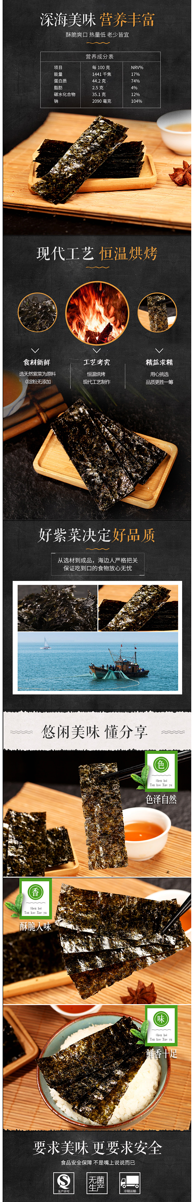 海边人 原味海苔25g儿童即食拌饭休闲零...