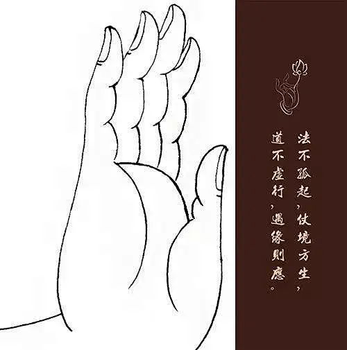 无畏印 屈臂上举于胸前，手指自然舒展，手掌向外。 这一手印表示佛为救济众生的大慈心愿，据说能使众生心安，无所畏怖，所以称无畏印。-花瓣网